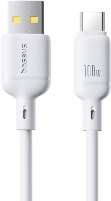 Кабель Baseus Silky Series Fast Charging Cable USB to Type-C 100W 1m Moon White P10377703213-00
