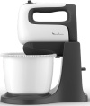 Миксер Moulinex HM464110, с чашей, белый и черный [7211004511]