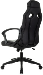 Кресло игровое Zombie 300 черный экокожа крестов. пластик пластик черный