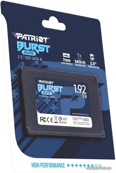 SSD накопитель Patriot Burst Elite PBE192TS25SSDR 1.92ТБ, 2.5", SATA III, SATA