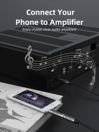 Аудиоадаптер CABLETIME CPA4G (CT-3M6F-AG) 3,5 мм на 6,3 мм