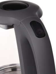 Чайник электрический Hyundai HYK-G1003 1.7л. 2200Вт серый корпус: стекло/пластик