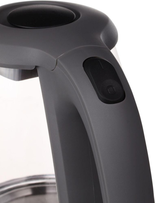 Чайник электрический Hyundai HYK-G1003 1.7л. 2200Вт серый корпус: стекло/пластик