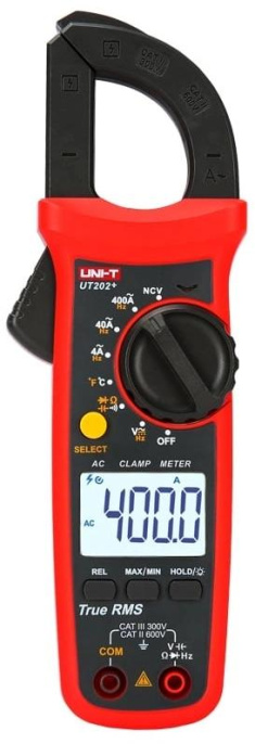 Клещи токоизмерительные Uni-T UT202+ цифр. измер.ток:переменный черный/красный 106878