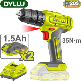 Дрель-шуруповерт аккумуляторная DYLLU DTCDP512