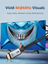 Кабель CABLETIME CC18L (CT-HMCM4K-AG2) 2 м, USB TYPE C - HDMI 4K/60 Гц