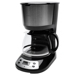Капельная кофеварка RAGEX R405-000 с ЖК-дисплеем, 1.25 литра, 750 Вт, черный