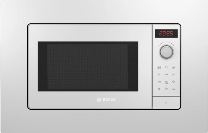 Встраиваемая микроволновая печь Bosch Serie 2 BEL653MW3, 25л, 800Вт, белый