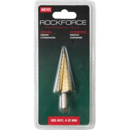 Ступенчатое сверло в блистере (4-22 мм, HSS 4241) Rockforce RF-44741(29880)