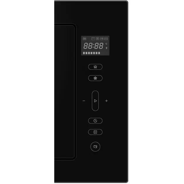 Встраиваемая микроволновая печь Brandt, 3 функции приготовления, 8 автоматических программ, гриль, размораживание, сенсорное управление, таймер, объем 25 л, защита от детей, цвет черный BMG2120B