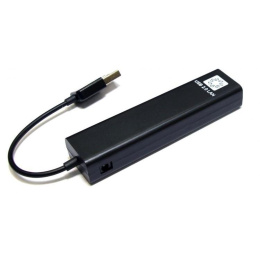 5bites Кабель-адаптер UA2-45-06BK USB2.0 сетевая карта / 3*USB2.0 / RJ45 100MB / BLACK