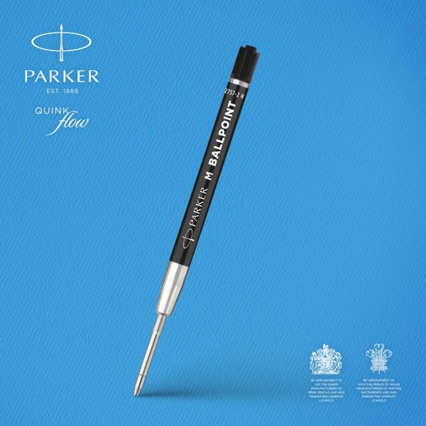 Стержень шариковый Parker QuinkFlow Basic Z09 CW2168602 M 1мм черные чернила без упак.