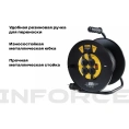 Силовой удлинитель на катушке Inforce 4 гнезда, с/з КГт 3х1,5 16A 30м IP44 GRANITE ZG 09-15-01
