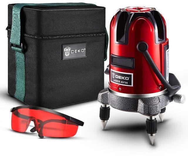 Уровень лазер. Deko LL57 SET1 2кл.лаз. 635нм цв.луч. красный 5луч. 065-0201