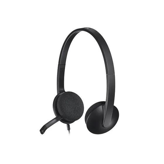 Наушники с микрофоном Logitech H340 черный 1.8м накладные USB оголовье (981-000509)