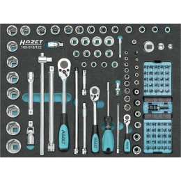 Набор торцевых ключей HAZET в ложементе, 122 предмета 163-513/122N