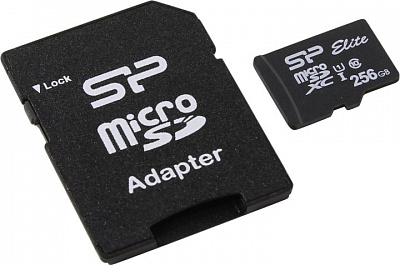 Карта памяти Silicon Power SP256GBSTXBU1V10SP microSDXC Memory Card 256Gb UHS-I U1 + microSD-- SD Adapter