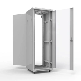 Rexant 04-4288-211 Напольный шкаф 19" 42U 800?800, дверь сплошное стекло, серый, RAL 7035