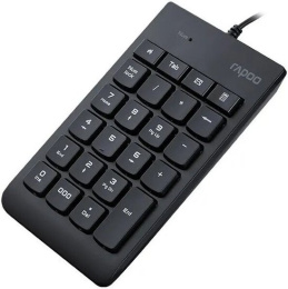 Цифровой блок проводной RAPOO K10-BL, цвет - черный 13323