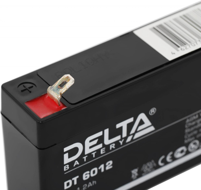 Аккумуляторная батарея 6V/1.2Ah Delta DT 6012 97/24/51(56), 0.29кг, 5лет, F1  4614010040026
