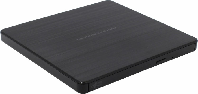 Внешний привод External DVD+/-RW LG GP60NB60.AUAE12B DVD Multi, внешний/внешний Slim, интерфейс USB-A, толщина 14 мм, цвет чёрный RTL