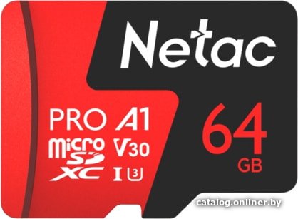 Флеш карта microSDXC 64GB Netac NT02P500PRO-064G-R P500 Extreme Pro + adapter
