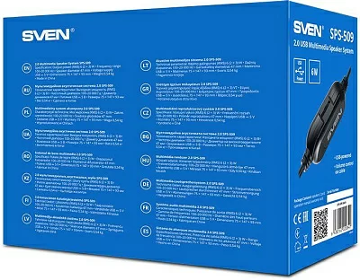 Колонки SVEN SPS-509, чёрный, USB, 2.0, мощность 2x3 Вт(RMS)