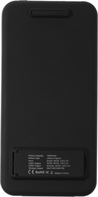 Мобильный аккумулятор Cactus CS-PBFSRT-10000 10000mAh 4.5A USB-A/USB-C беспров.зар. черный