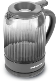 Чайник электрический Polaris PWK 0701CGL 1.5л. 2200Вт графит корпус: стекло/пластик
