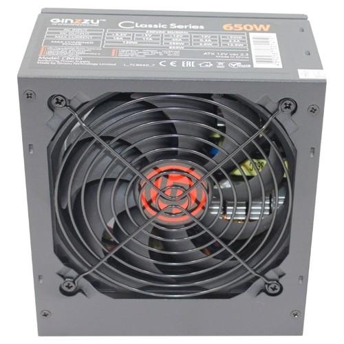 Ginzzu CB650 12CM black,24+4p,2 PCI-E 6+2 , 4*SATA, 3*IDE,оплетка MB, кабель питания