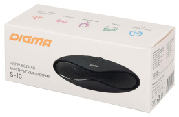Колонка порт. Digma S-10 черный 3W 1.0 BT SP103B