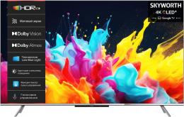 50" Телевизор SKYWORTH 50Q66G QLED, 4K Ultra HD, СМАРТ ТВ, Google TV, черный