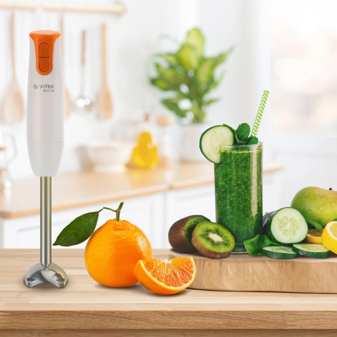 Блендер погружной Vitek Orange VT-1450 800Вт разноцветный