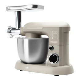 Кухонный комбайн RAGEX R106-110 11 в 1, 5.2 литра, 10 скоростей, 1500 Вт, бежевый