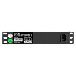 Блок розеток 10" с разъемом C14 ExeGate ServerPro PDU-10H401 Al-4S-C14 10", 1U, Алюминий, 4 Schuko, C14, ШхВхГ : 274х45х45 мм, черный, RTL EX298596RUS