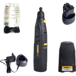 Аккумуляторный гравер TECHNICOM 12В, 2Ач, 6 скоростей, 5000-25000 об/мин TC-CF699