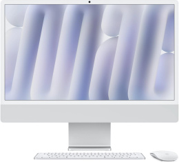 Моноблок Apple iMac A3137 24" 4.5K M4 10 core 4 16Gb SSD256Gb 10 core GPU macOS WiFi BT 143W клавиатура мышь Cam серебристый 4480x2520 (MD3H4HN/A)