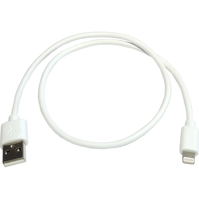 Кабель для зарядки Nord-Yada iPhone USB-Lightning 2А 0,5м белый (TPE) 908933