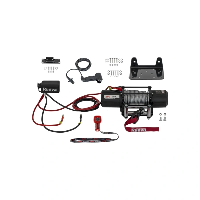 Электрическая лебёдка Runva 12V 6000 lbs 2722 кг стальной трос EWV6000S