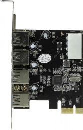 Контроллер Orient VA-3U4PE RTL PCI-Ex1 USB3.0 4 port-ext