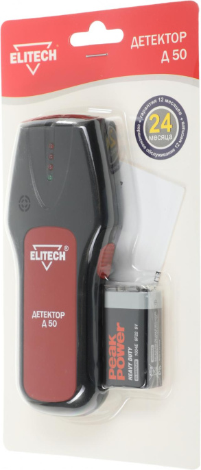 Детектор проводки Elitech Д 50 красный/черный 182089