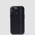 Чехол Piquadro для Apple iPhone 15 Pro Blue Square черный AC6438B2/N