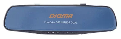Видеорегистратор Digma FreeDrive 303 MIRROR DUAL черный 1.3Mpix 1080x1920 1080p ,120°/90°