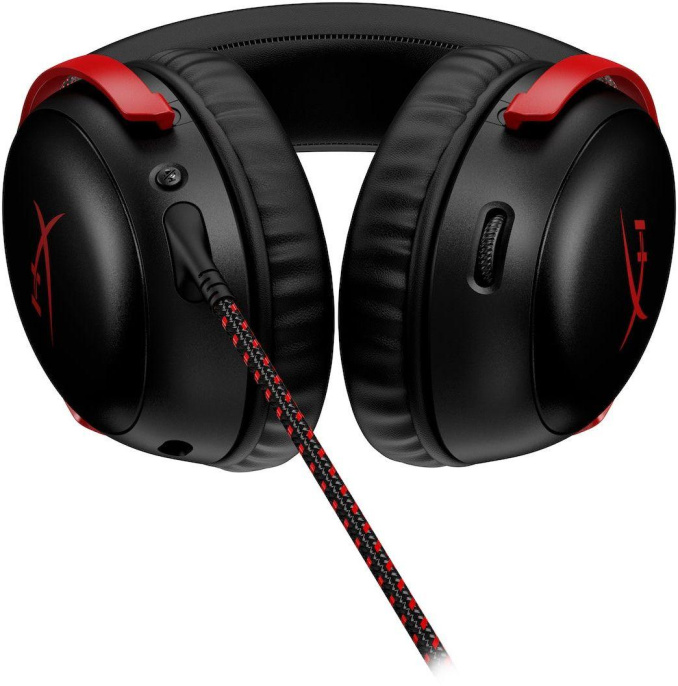 Наушники с микрофоном HyperX Cloud III черный/красный 1.2м мониторные оголовье 727A9AA
