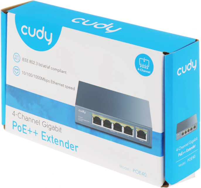 Расширитель PoE CUDY POE40 10/100/1000BASE-T