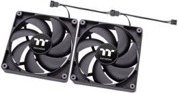 Вентилятор Thermaltake CT120 2шт, 120мм, 4-pin, 2000об/мин, 25.8 дБ, черный, Ret [cl-f147-pl12bl-a]