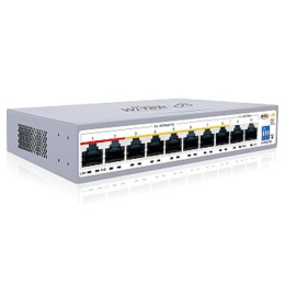 Wi-Tek WI-PCES210G, настраиваемый PoE 100Вт, порты 8FE PoE + 2GE, Easy Smart