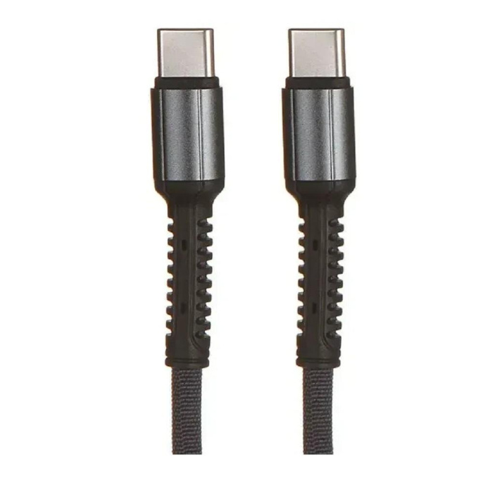 LDNIO LS631C/ USB кабель PD: Type-C--Type-C/ 1m/ 65W/ медь/ Нейлоновая оплетка/ Gray