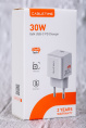 Сетевое зарядное устройство CABLETIME GA30W (CT-GAN30-PW) GaN PD3.0 30 Вт, белый