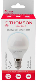 Лампа LED Thomson E14,  шар, 6Вт, TH-B2315, одна шт.